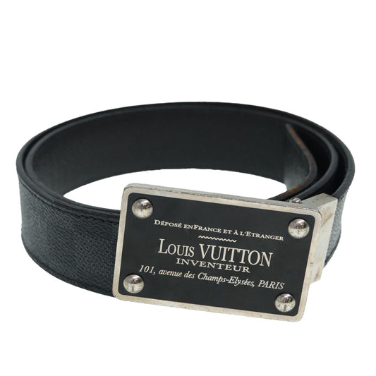 Louis Vuitton Inventeur Grey Canvas Belt  ()