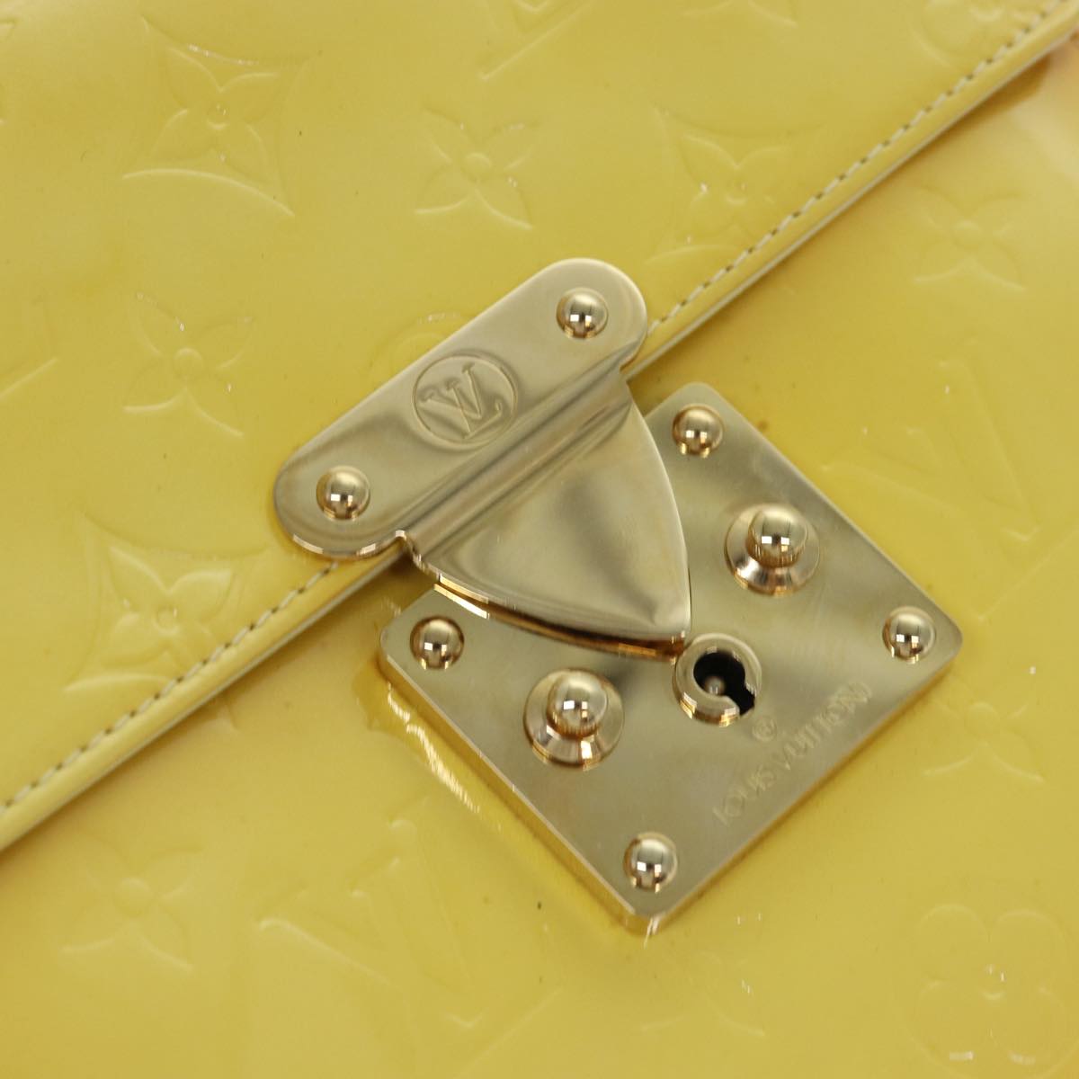 Louis Vuitton Spring Street Yellow Patent Leather Handbag