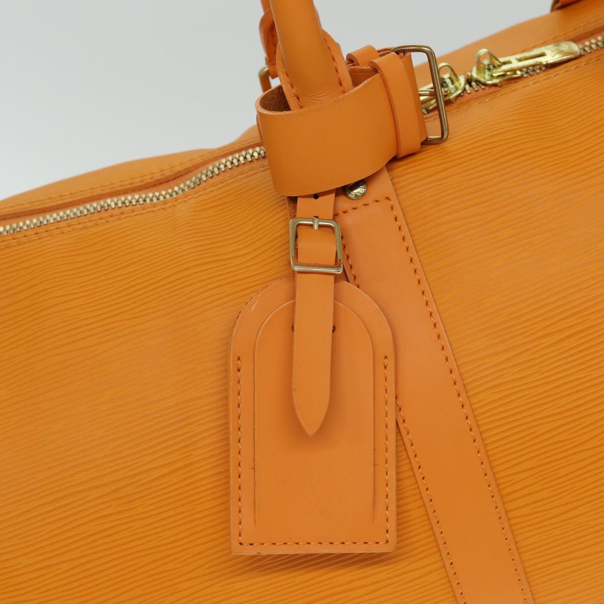 Louis Vuitton Keepall Orange Leather Travel Bag