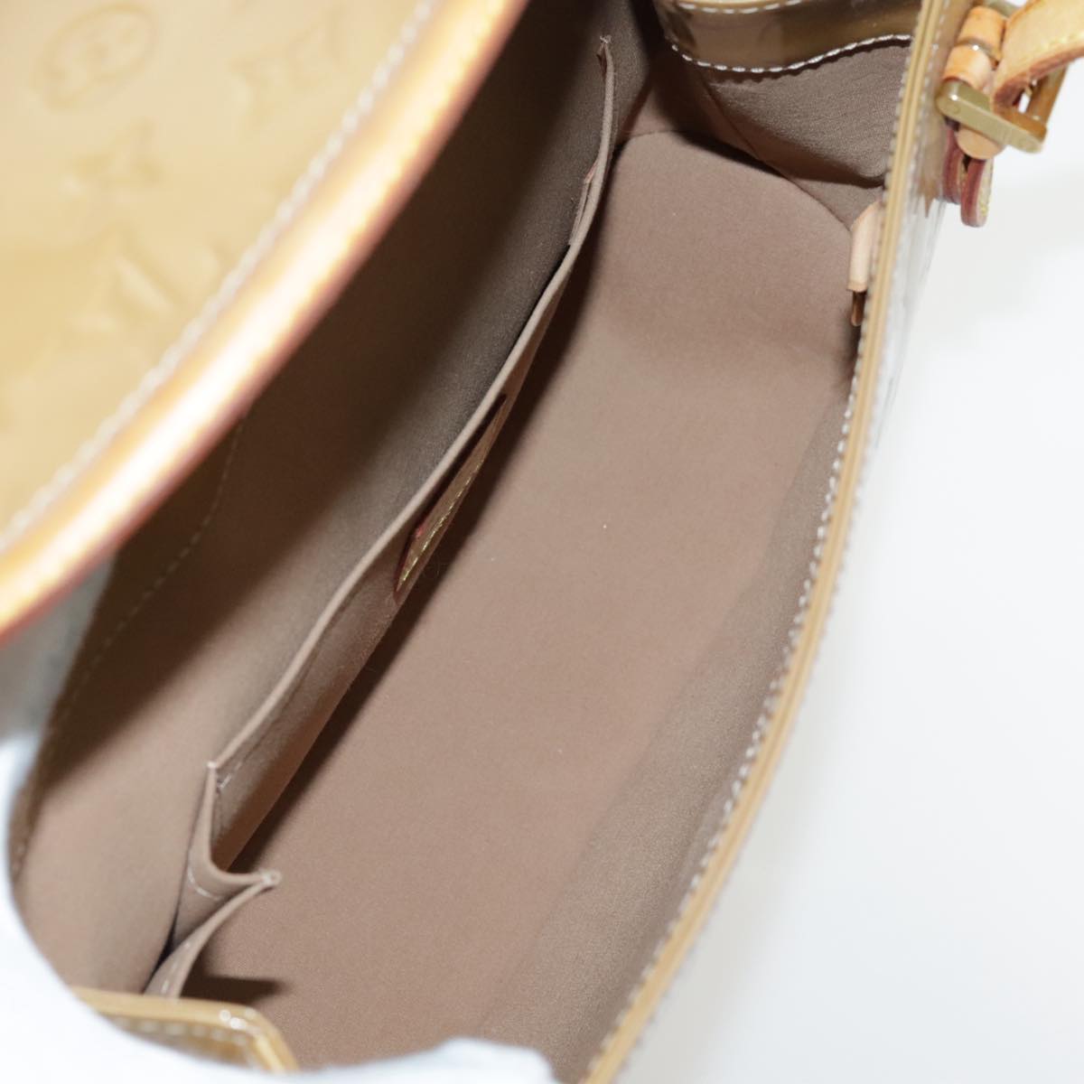 Louis Vuitton Biscayne Bay Brown Patent Leather Shoulder Bag
