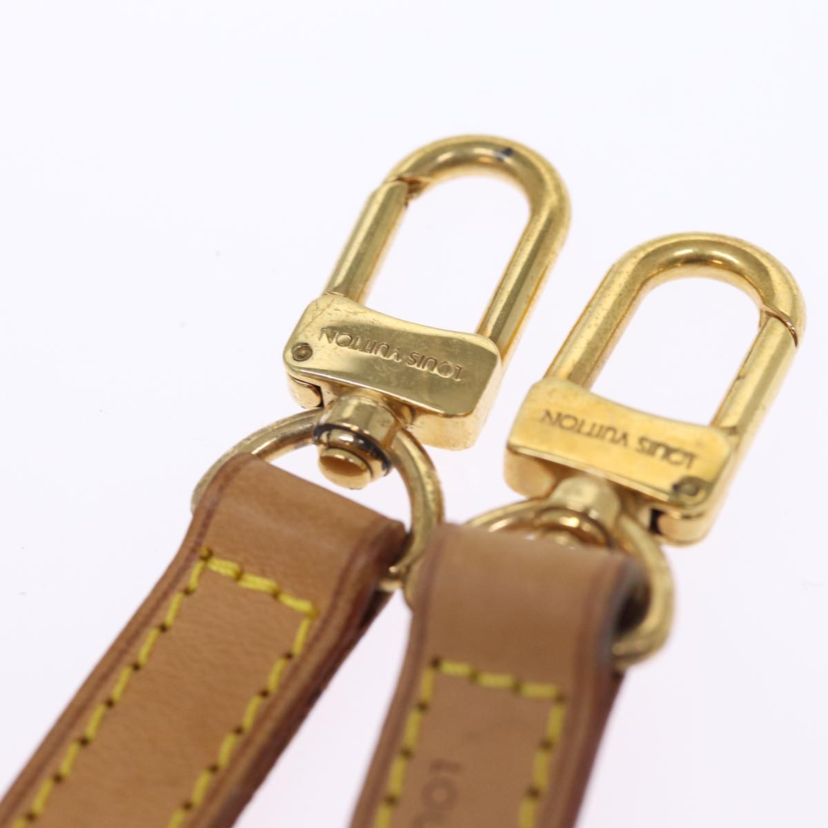 Louis Vuitton Shoulder Strap Beige Leather Bag Jewelry