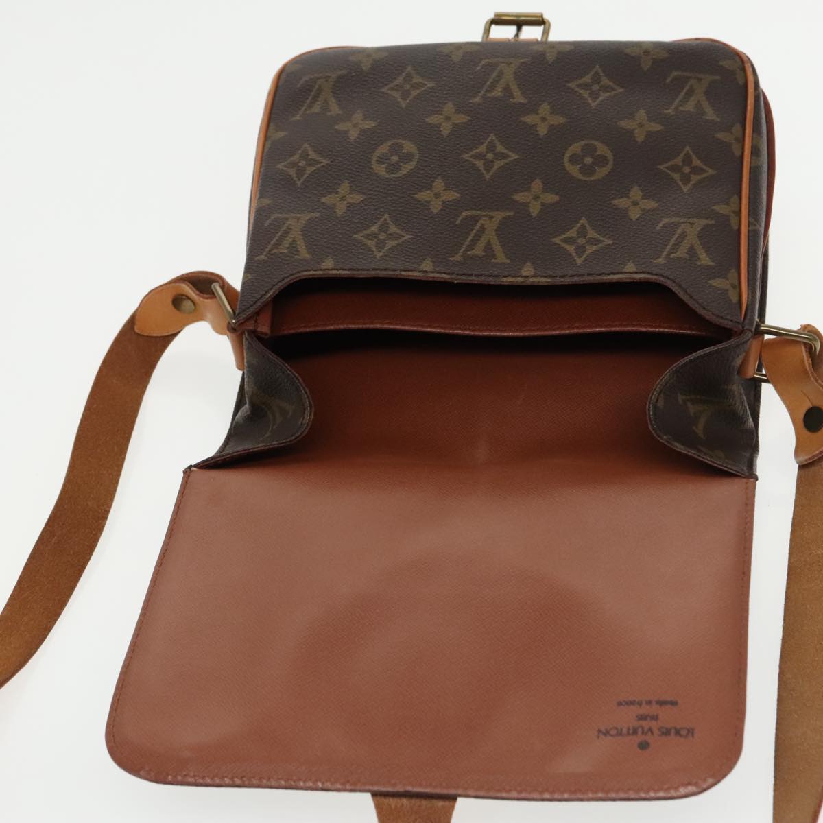 Louis Vuitton Cartouchiere Brown Canvas Shoulder Bag
