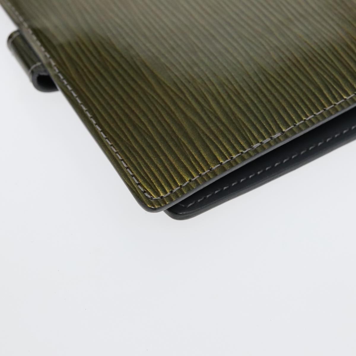 Louis Vuitton Agenda Cover Green Leather Wallet
