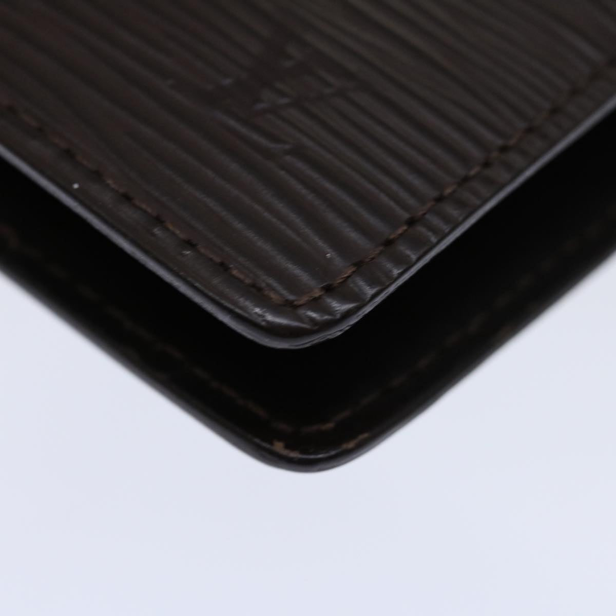 Louis Vuitton Agenda Cover Black Leather Wallet