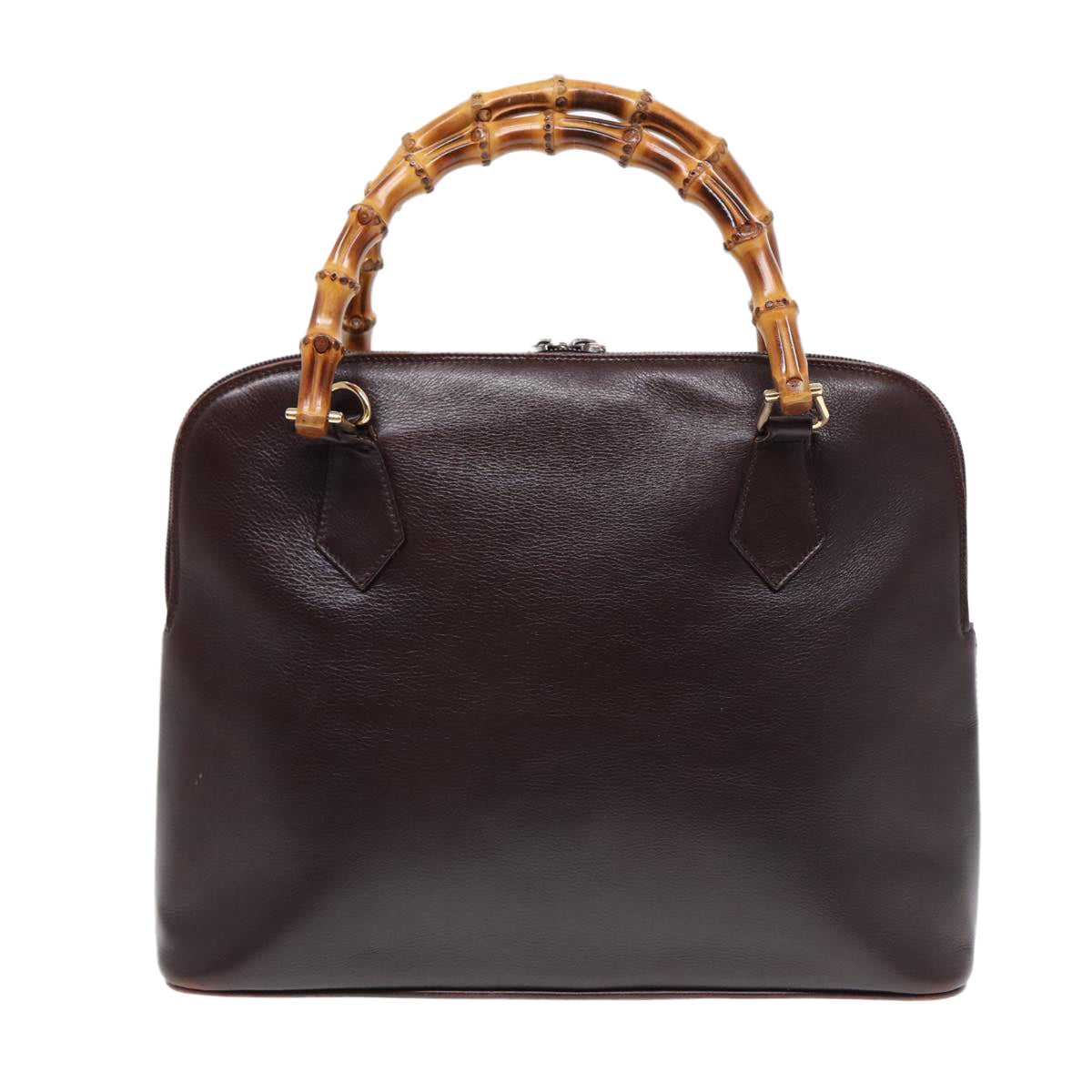 Gucci Bamboo Brown Leather Handbag ()