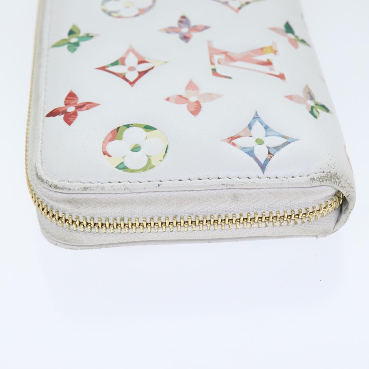 Louis Vuitton Zippy Wallet White Leather Wallet