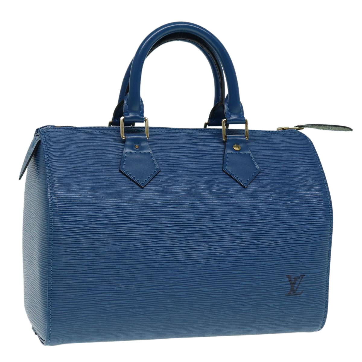 Louis Vuitton Speedy 25 Blue Leather Handbag