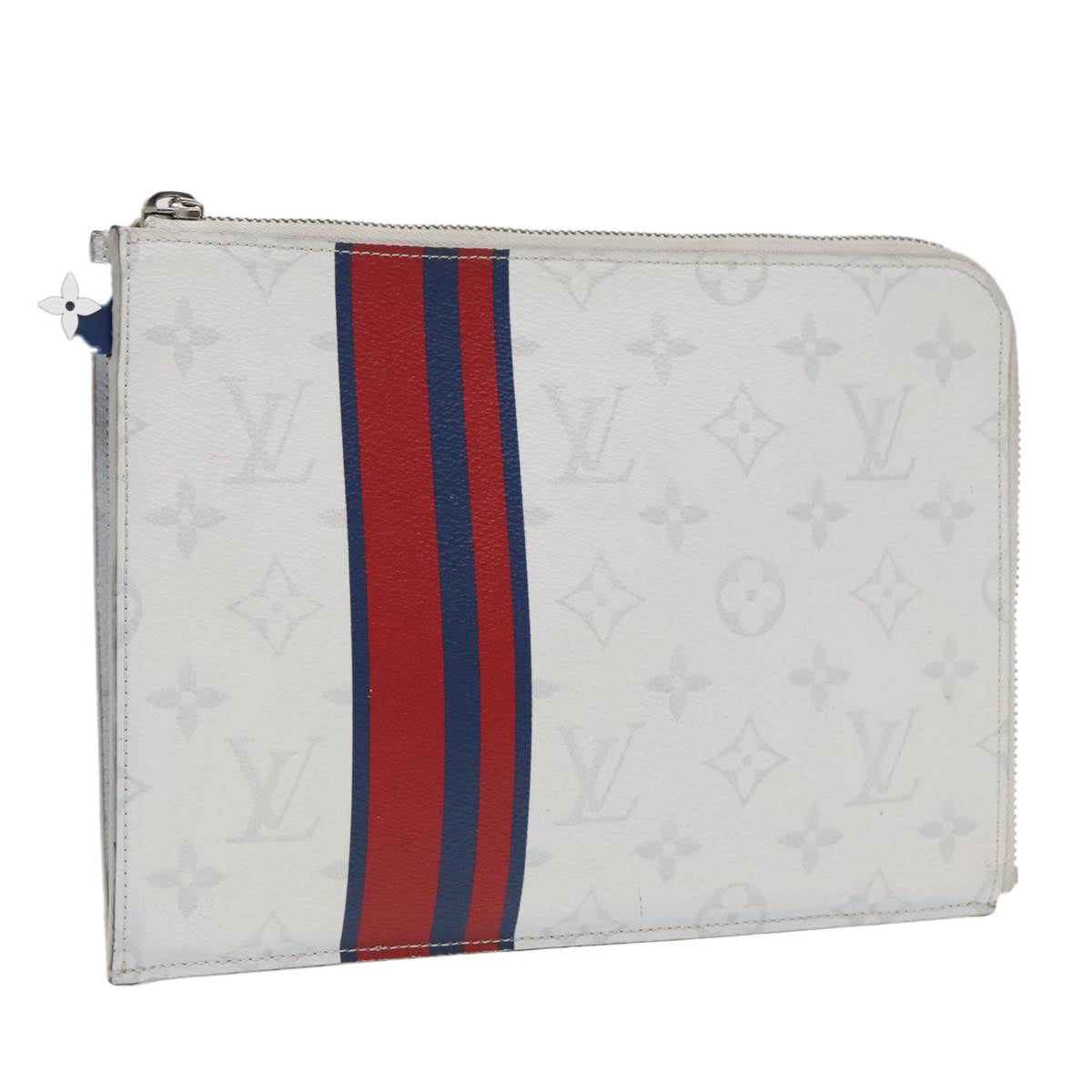 Louis Vuitton Jules White Canvas Clutch Bag