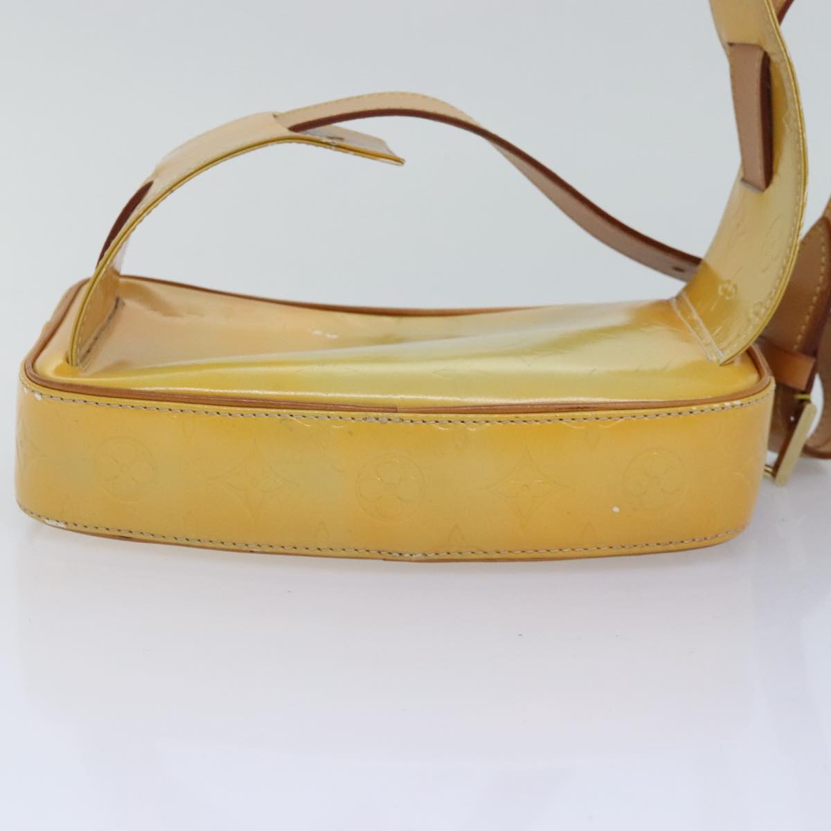 Louis Vuitton Fulton Beige Patent Leather Shoulder Bag