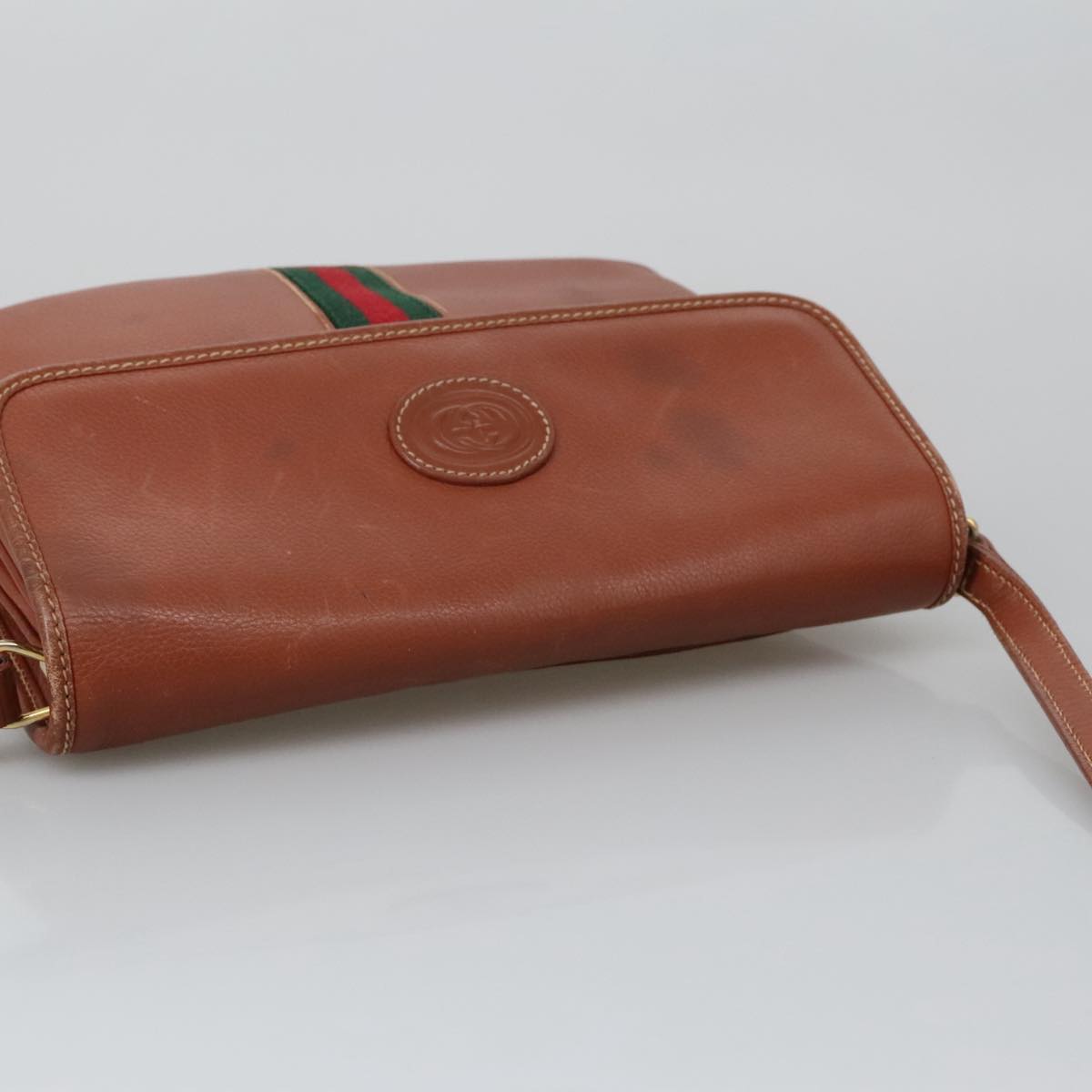 Gucci Sherry Brown Leather Shoulder Bag