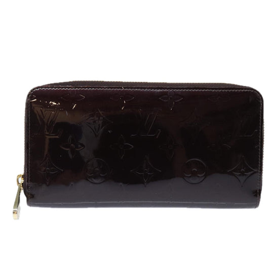 Louis Vuitton Zippy Wallet Brown Patent Leather Wallet