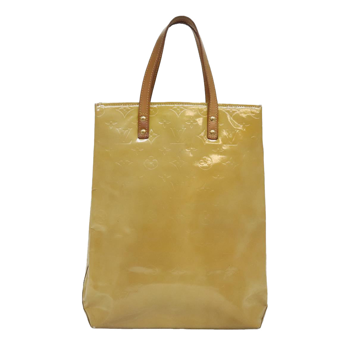 Louis Vuitton Reade Beige Patent Leather Tote Bag