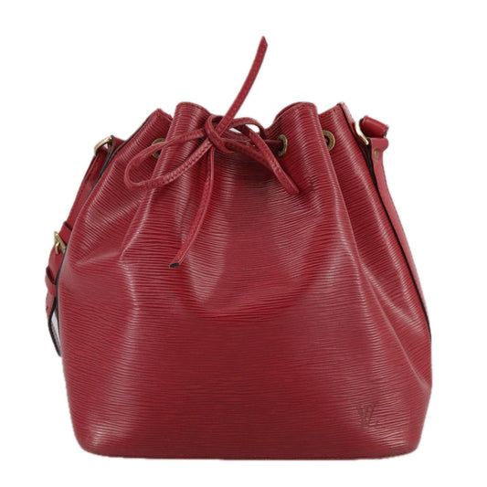 Louis Vuitton Petit Noé Red Leather Shoulder Bag
