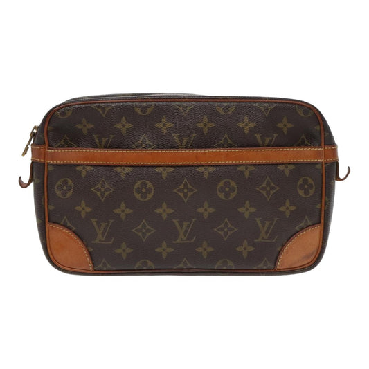 Louis Vuitton Compiegne 28 Brown Canvas Clutch Bag