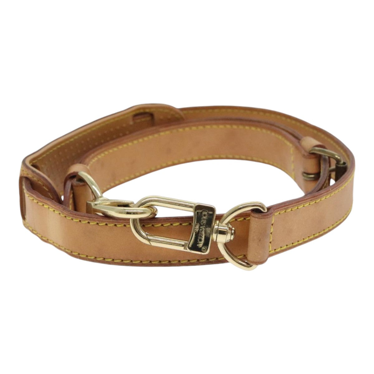 Louis Vuitton Shoulder Strap Beige Leather Bag Jewelry