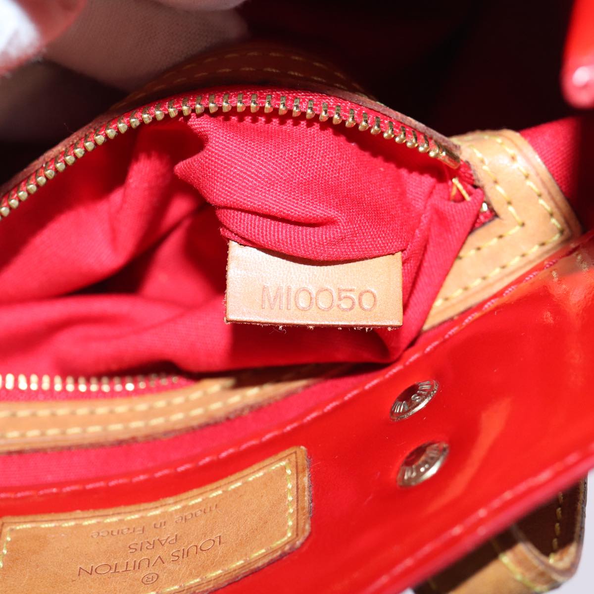 Louis Vuitton Reade Red Patent Leather Handbag