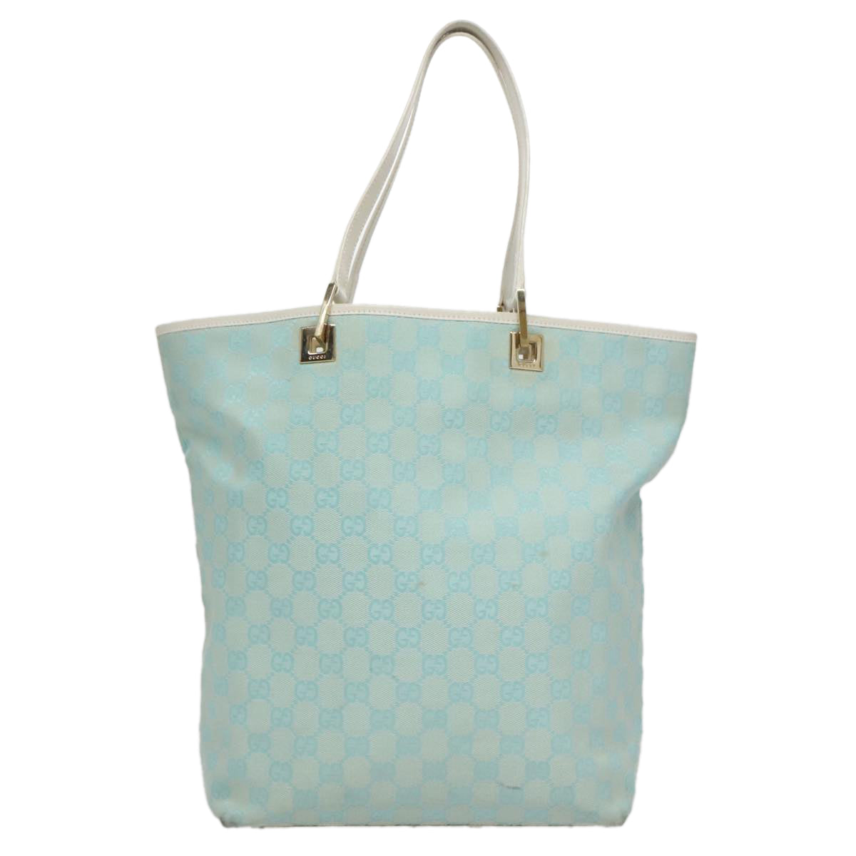 Gucci Gg Canvas Blue Canvas Tote Bag