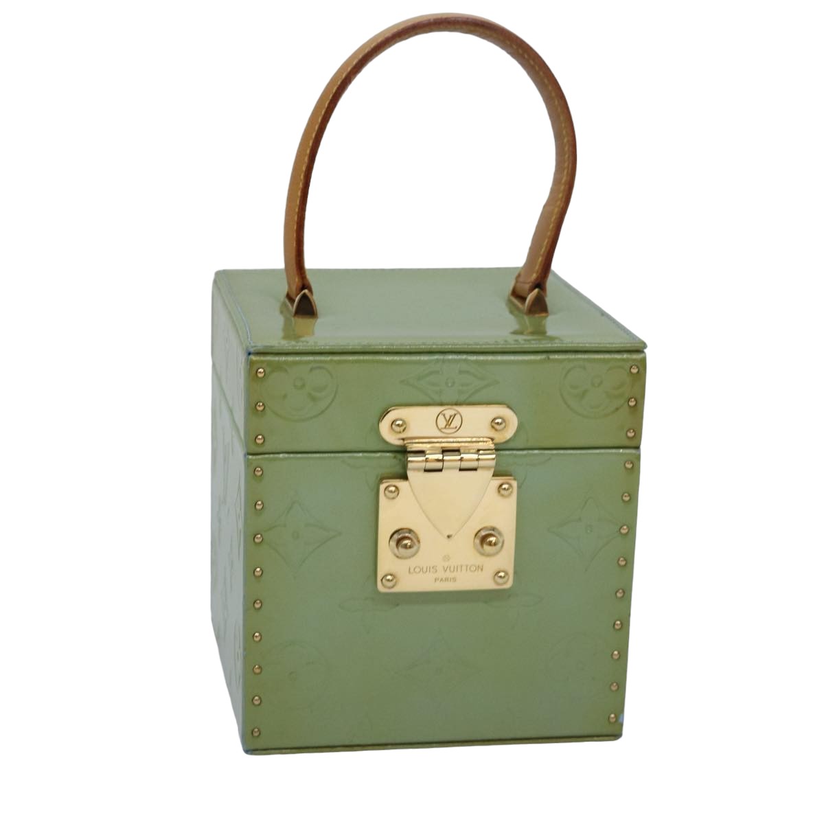 Louis Vuitton Bleecker Green Patent Leather Clutch Bag
