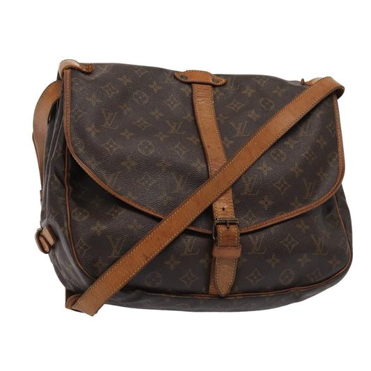 Louis Vuitton Saumur 35 Brown Canvas Shoulder Bag