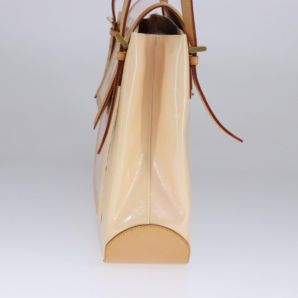 Louis Vuitton Beige Patent Leather Shoulder Bag
