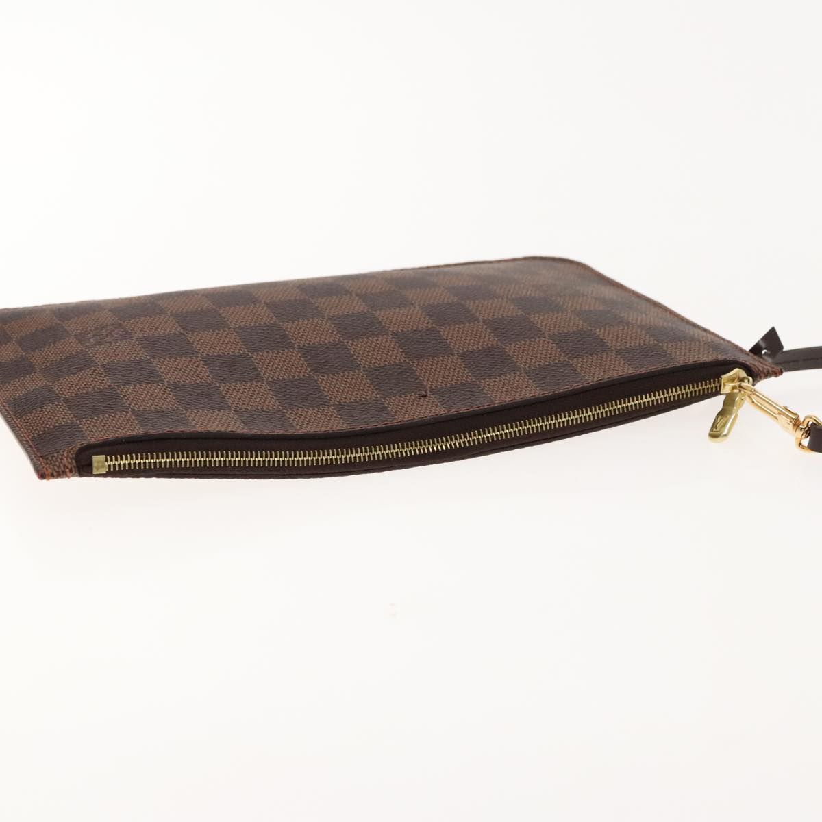 Louis Vuitton Neverfull Pouch Brown Canvas Clutch Bag