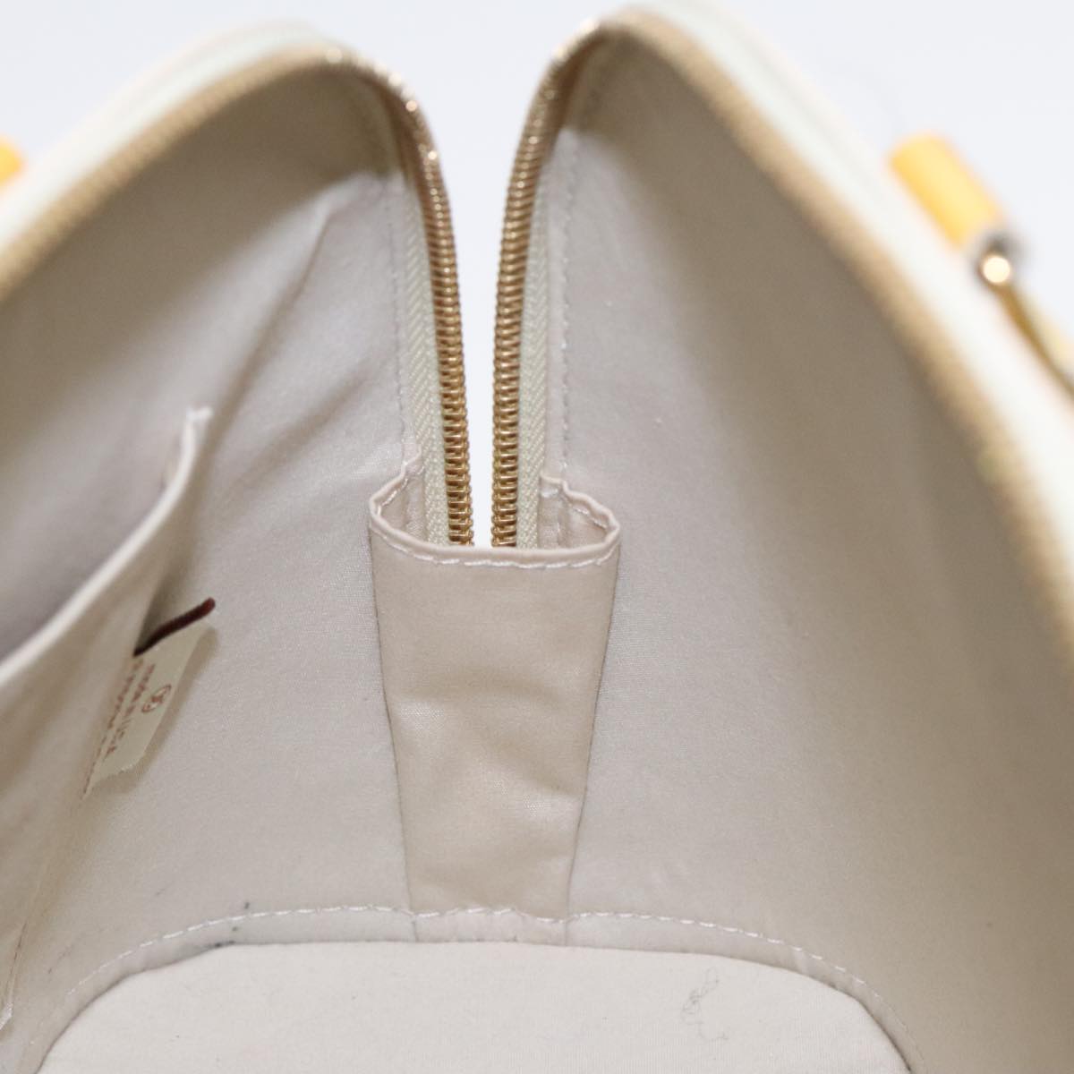 Louis Vuitton Alma Yellow Patent Leather Handbag