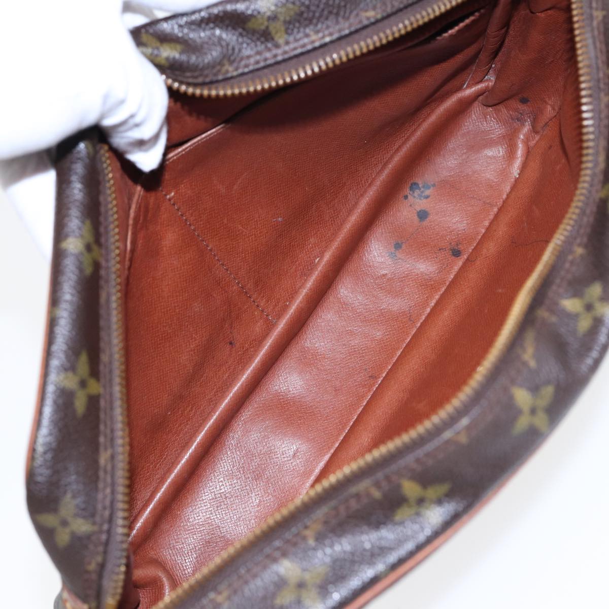 Louis Vuitton Compiegne 28 Brown Canvas Clutch Bag