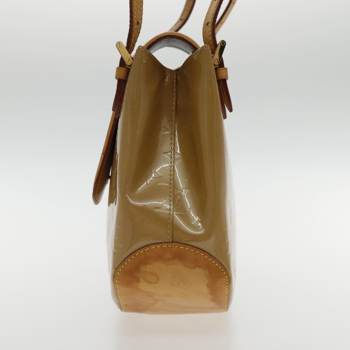 Louis Vuitton Biscayne Bay Brown Patent Leather Shoulder Bag