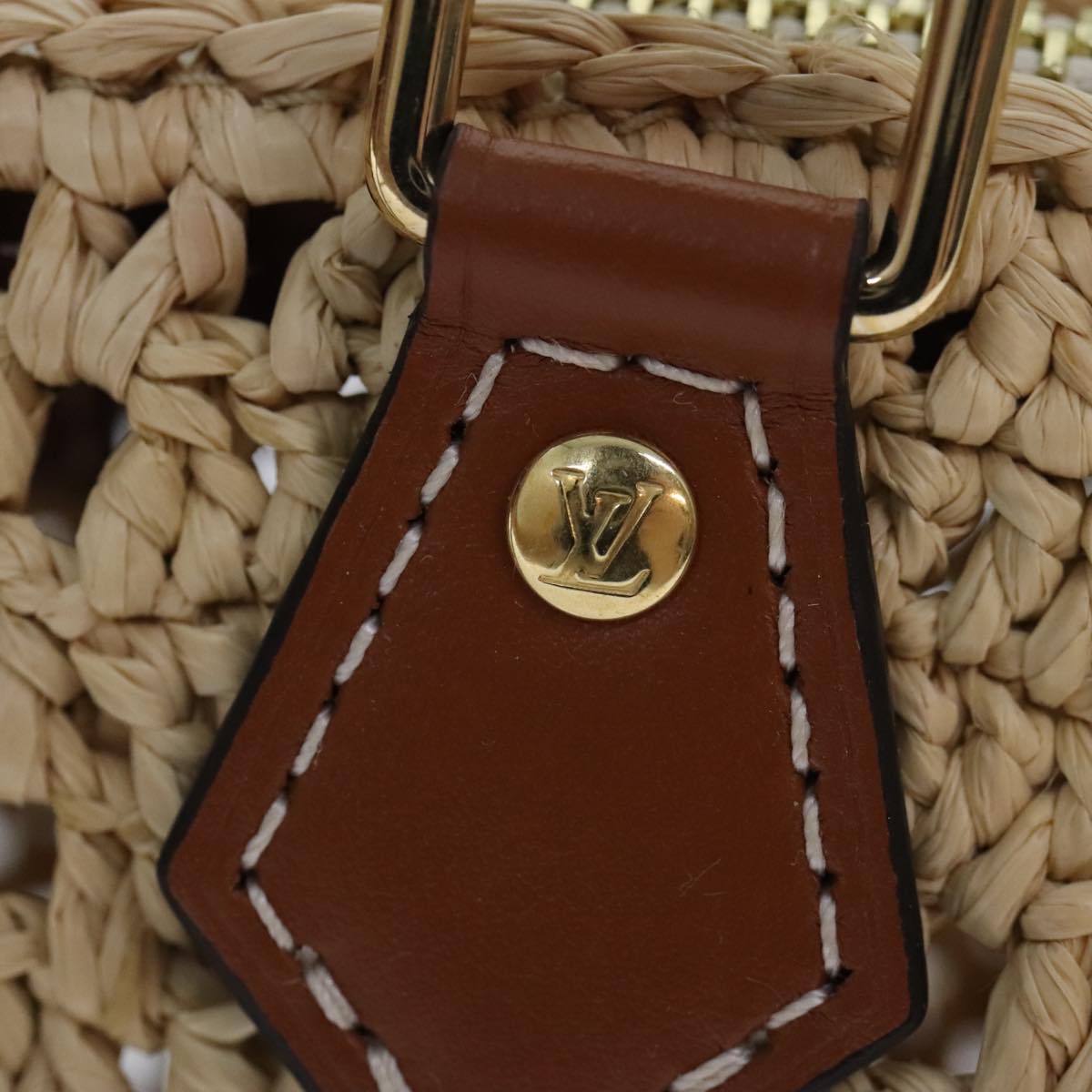 Louis Vuitton Nano Speedy Beige Synthetic Handbag