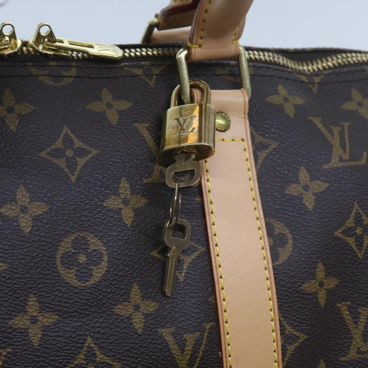 Louis Vuitton Keepall 50 Brown Canvas Travel Bag