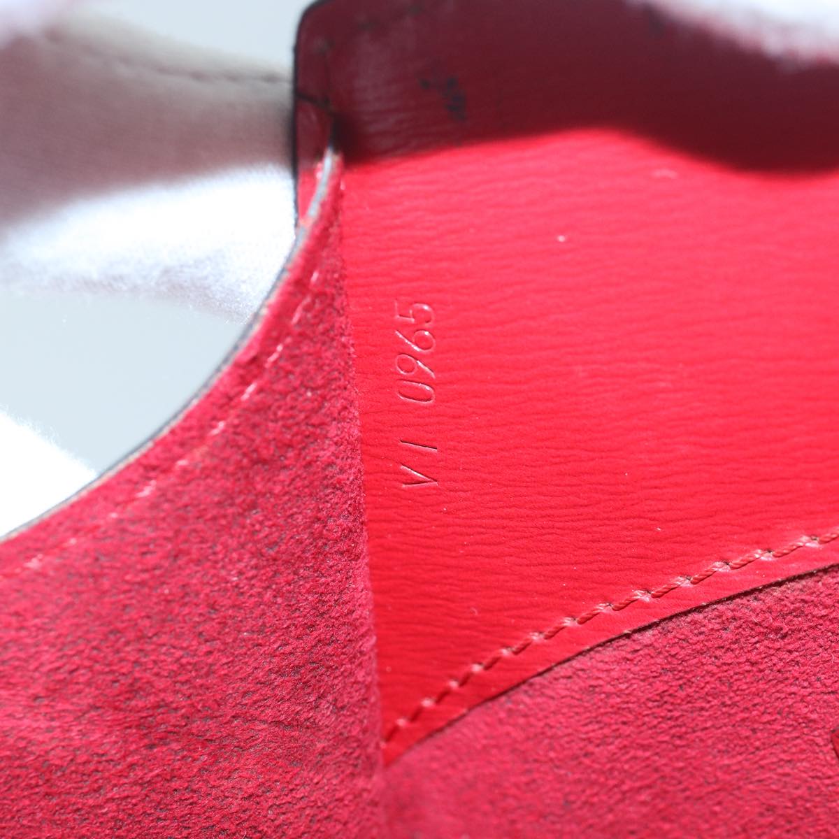 Louis Vuitton Cluny Red Leather Shoulder Bag