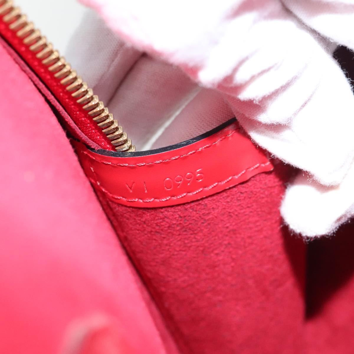 Louis Vuitton Lussac Red Leather Shoulder Bag