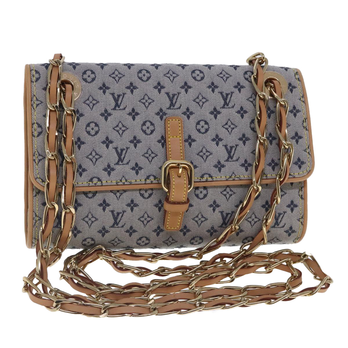 Louis Vuitton Camille Navy Canvas Shoulder Bag
