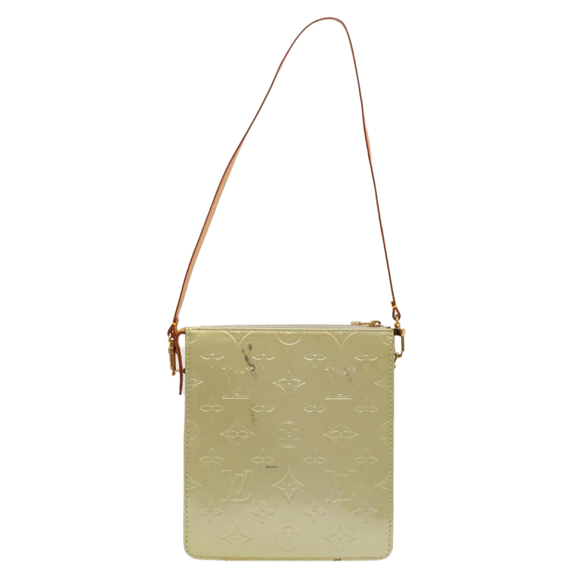 Louis Vuitton Mott Yellow Patent Leather Shoulder Bag