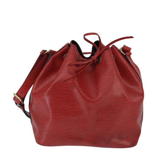 Louis Vuitton Noe Red Leather Shoulder Bag