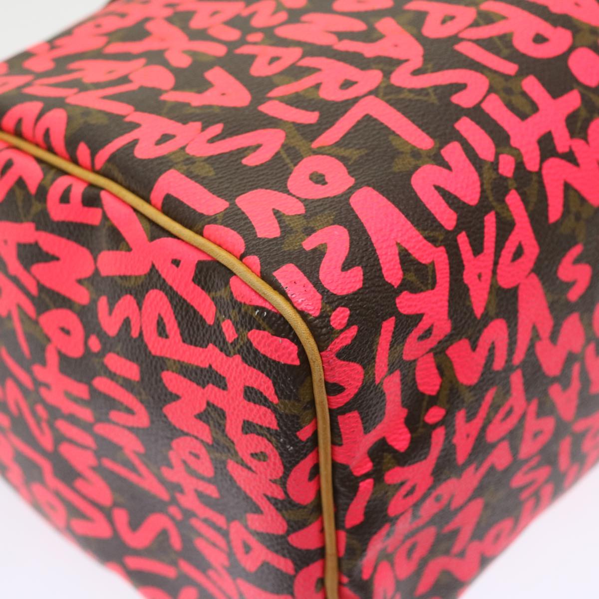 Louis Vuitton Speedy 30 Pink Canvas Handbag