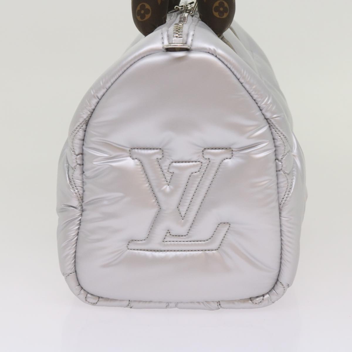 Louis Vuitton Speedy Bandoulière 25 Silver Synthetic Handbag