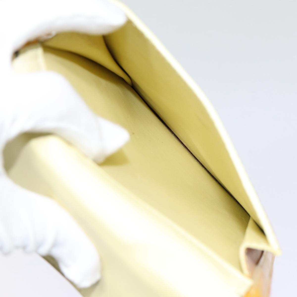Louis Vuitton Mott Yellow Patent Leather Shoulder Bag