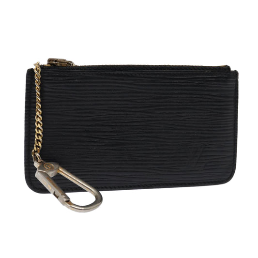 Louis Vuitton Pochette Clés Black Leather Wallet