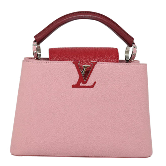 Louis Vuitton Capucines Pink Leather Handbag