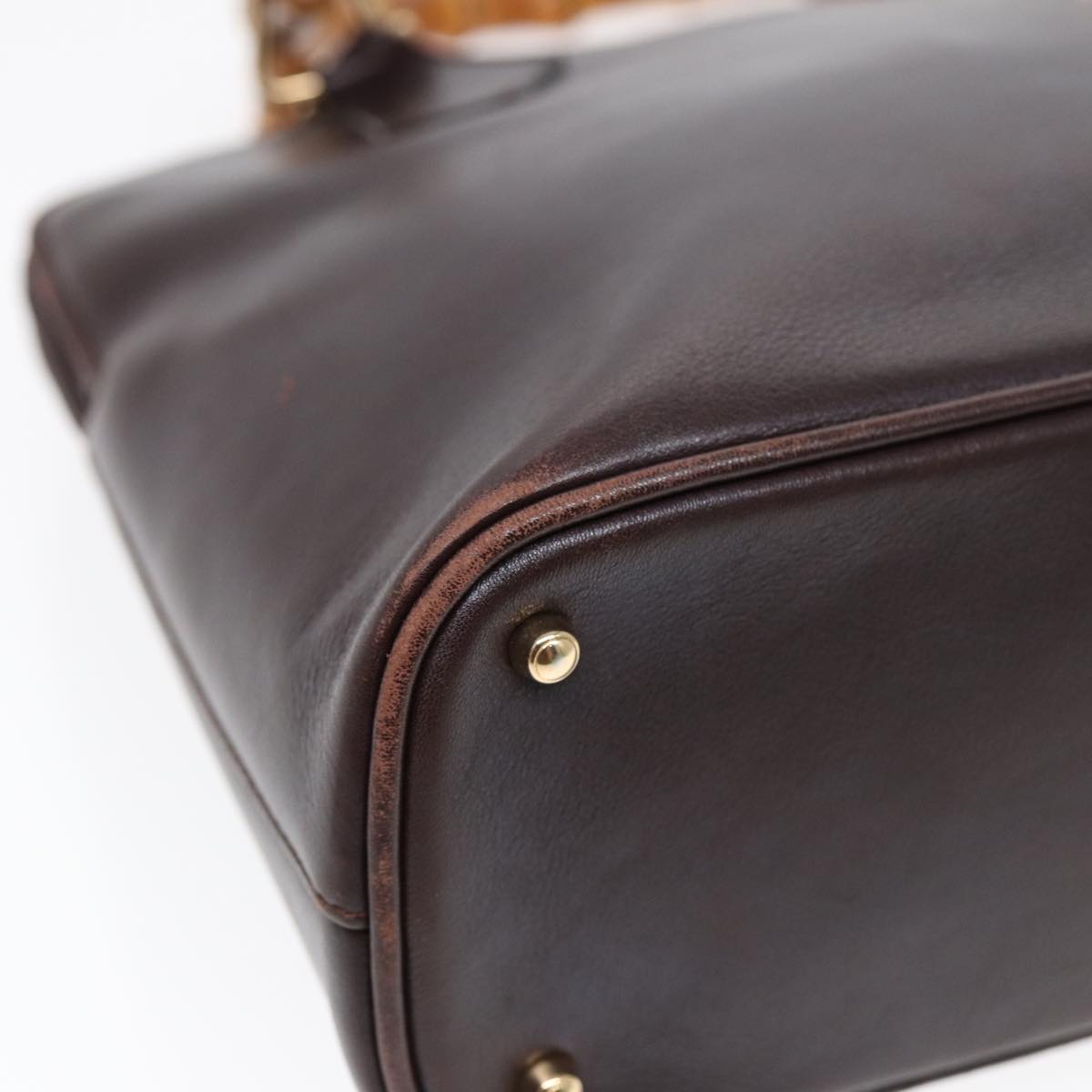 Gucci Bamboo Brown Leather Handbag