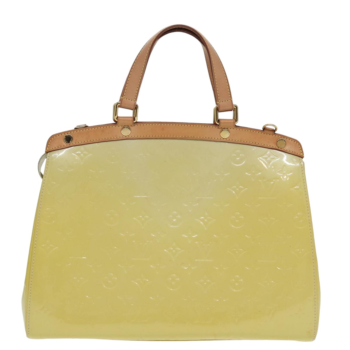 Louis Vuitton Brea Yellow Patent Leather Handbag
