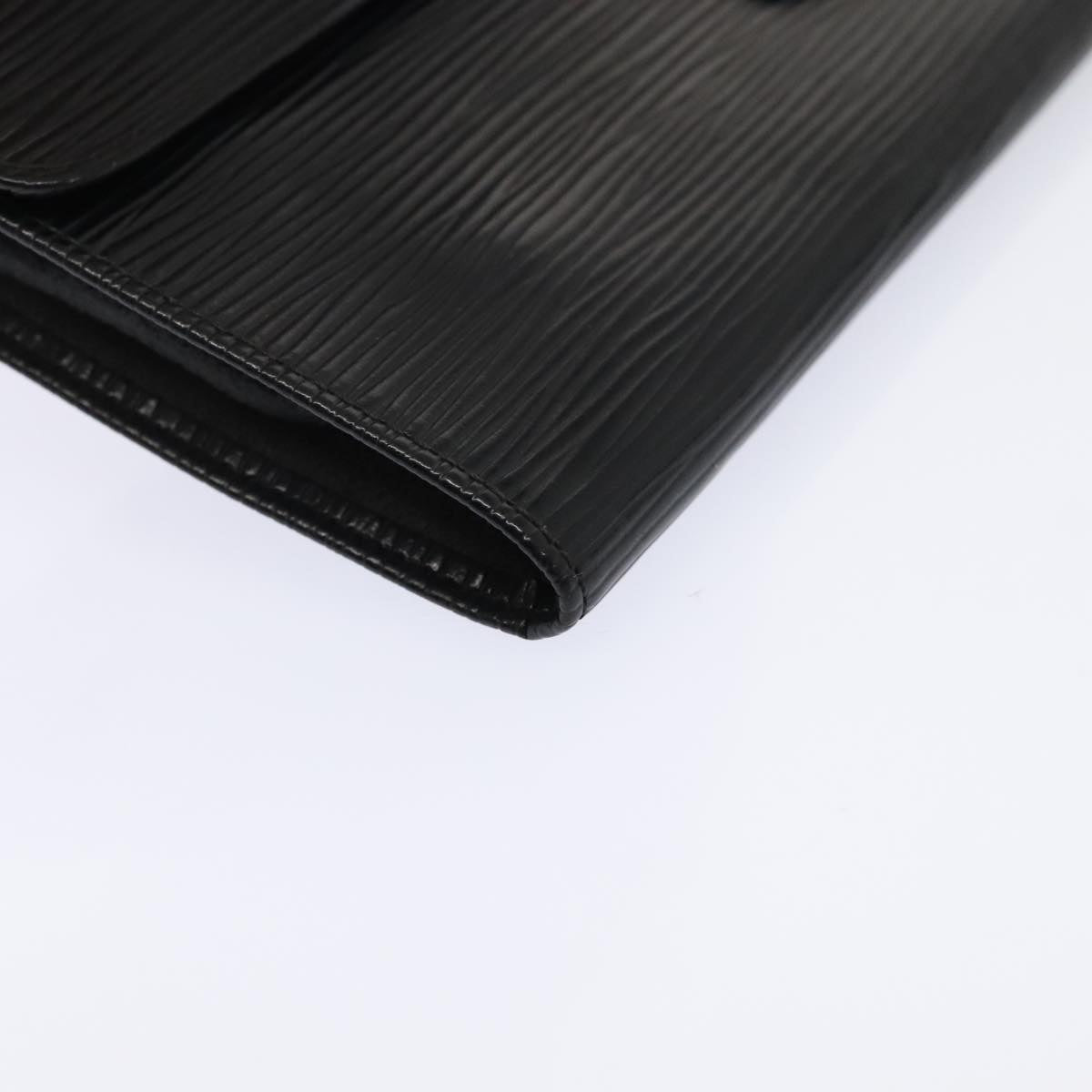 Louis Vuitton Rouleau Black Leather Clutch Bag