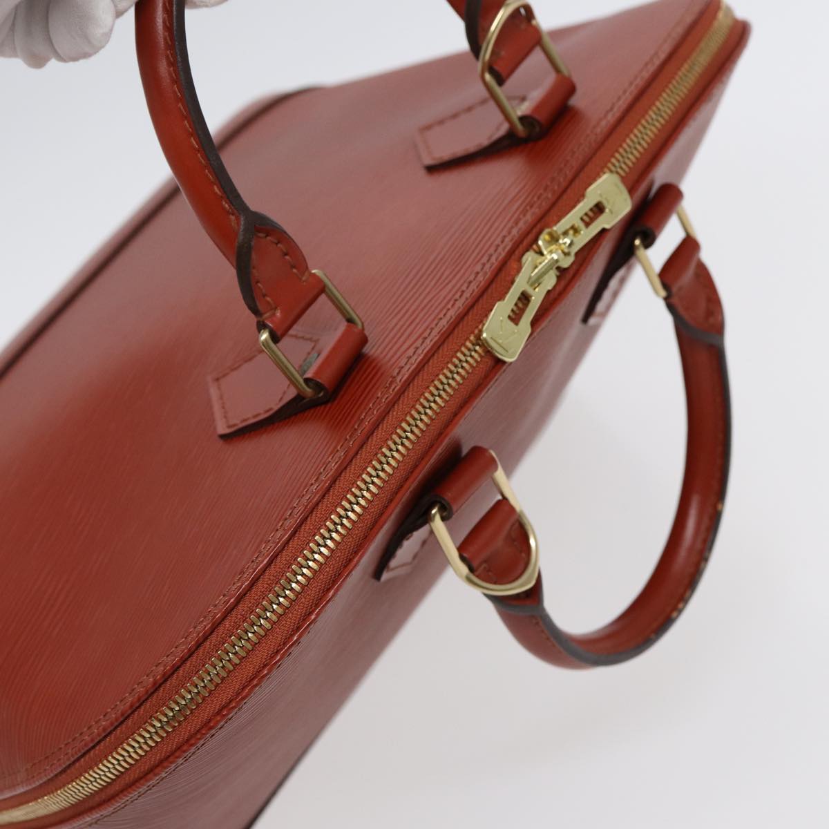 Louis Vuitton Alma Brown Leather Handbag