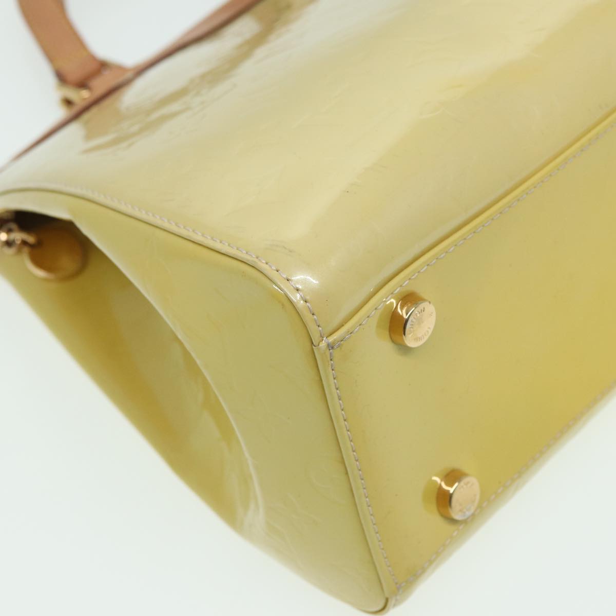 Louis Vuitton Brea Yellow Patent Leather Handbag