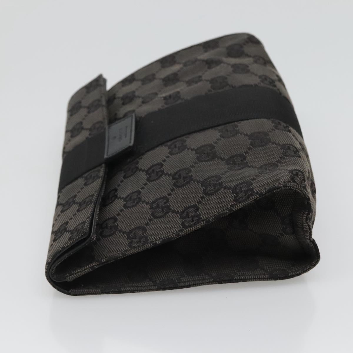 Gucci Gg Canvas Black Canvas Clutch Bag