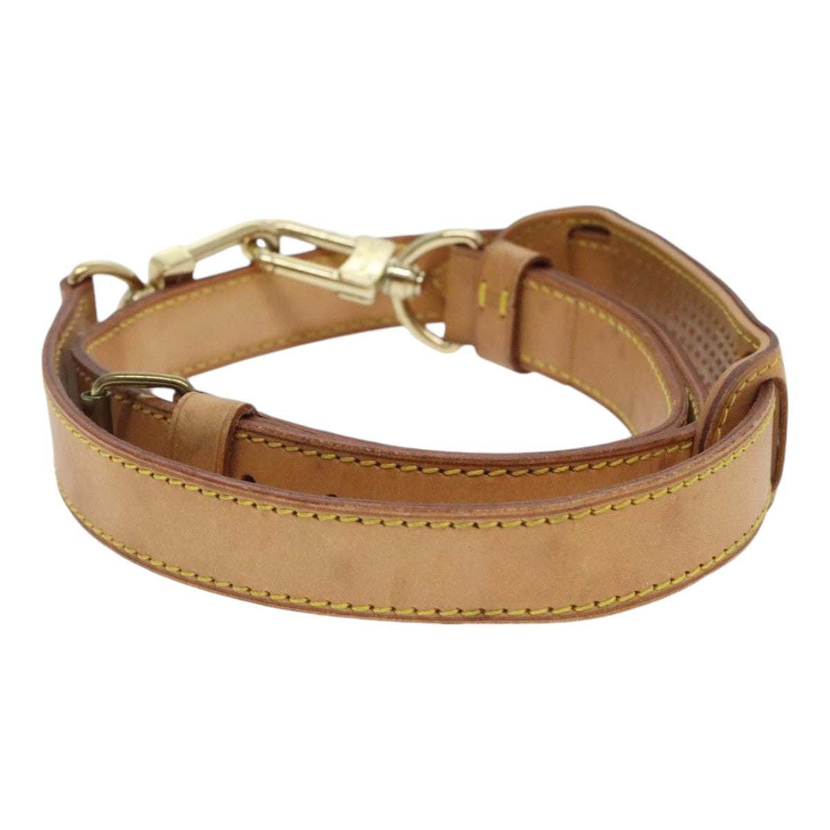 Louis Vuitton Shoulder Strap Beige Leather Bag Jewelry