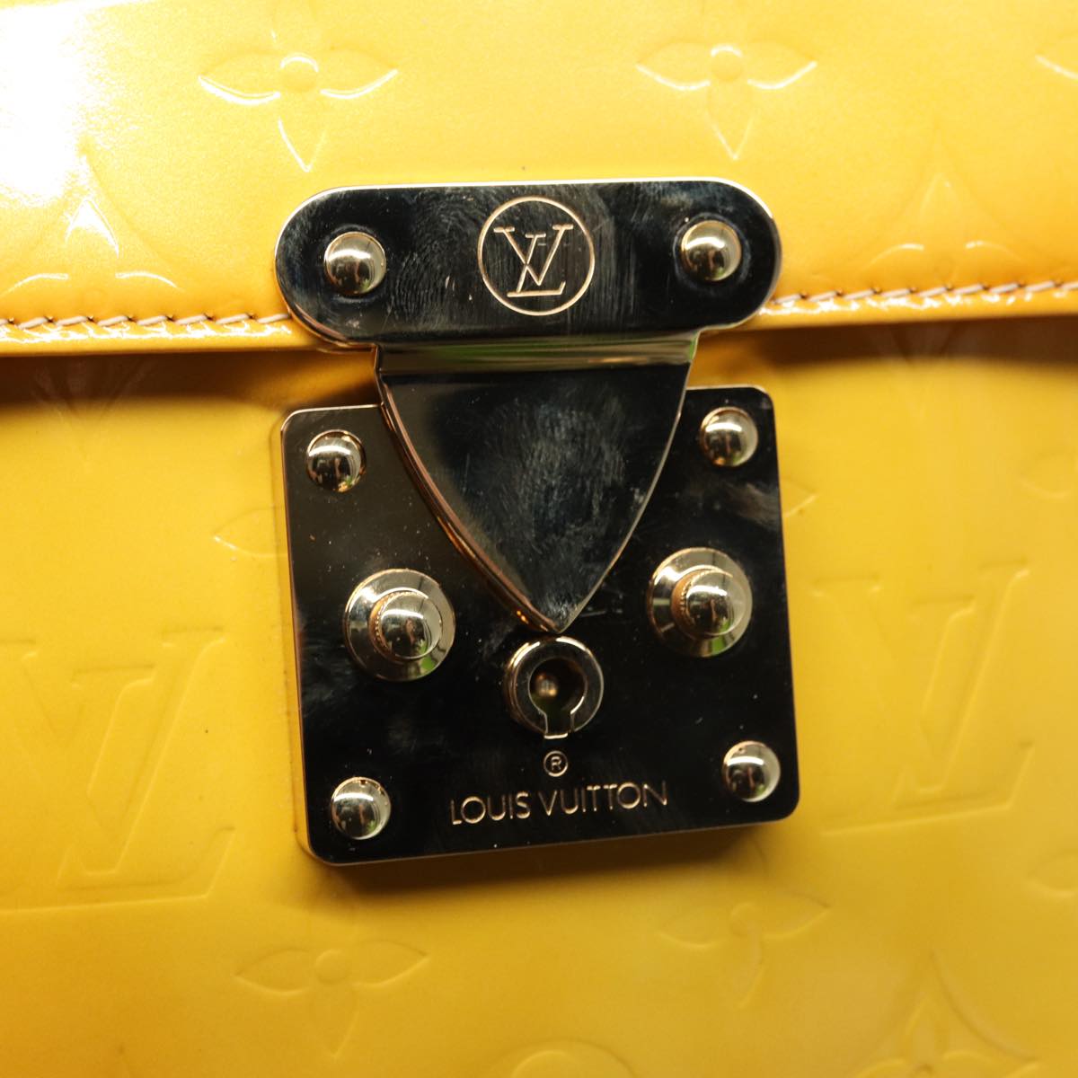 Louis Vuitton Spring Street Yellow Patent Leather Handbag