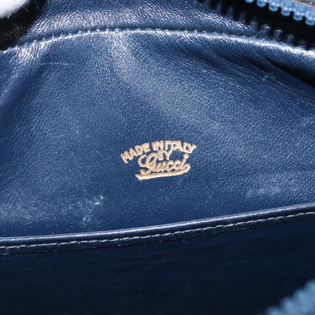 Gucci Interlocking G Navy Leather Shoulder Bag
