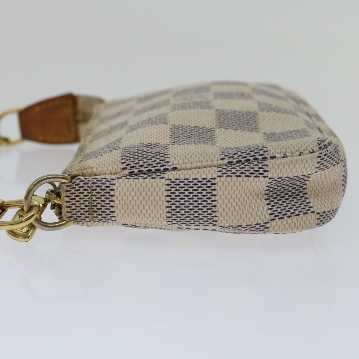 Louis Vuitton Pochette Accessoire White Canvas Clutch Bag